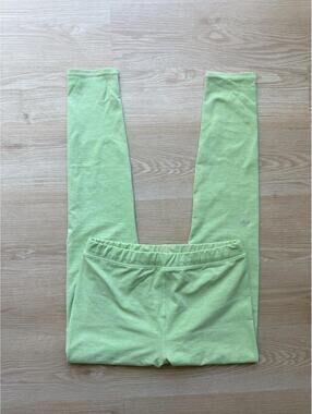 Alo Yoga Women's Large Bright Green Mid Waist Alosoft Lounge Leggings 27”